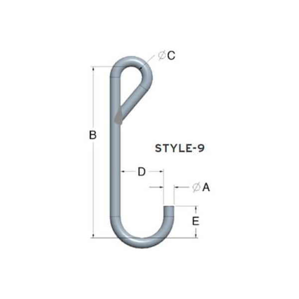 Machining & Welding By Olsen M&W 5/8" X 6" Working Length J-Hook Style 9 19479-6 - main